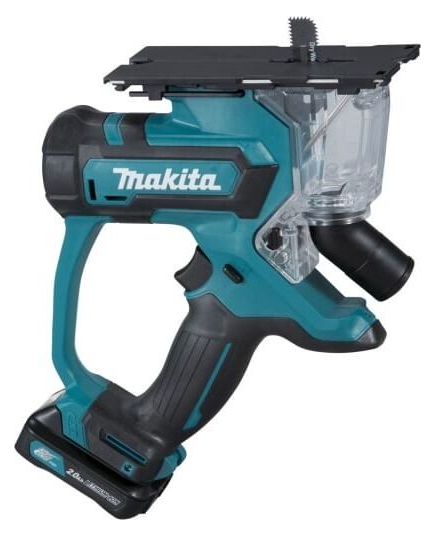 Пила лезвийная аккумуляторная MAKITA SD100DZ для гипсокартона (10,8В, Li-ion, рег. об., глубина расп 30мм, 1,5 кг без акк и з/у)