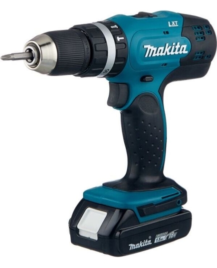 Дрель-шуруповерт ударная Makita DHP453SYE аккум. патрон:быстрозажимной (кейс в комплекте)