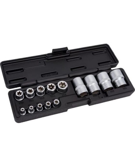 Набор головок Stels 13675 TORX, 14 предметов, 1/4, 3/8, 1/2