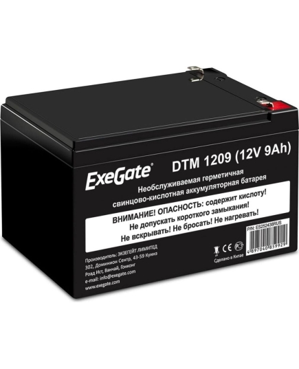 АКБ ExeGate DTM 1209 (252438) 12V 9Ah, клеммы F1