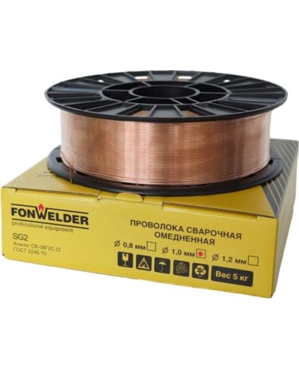 Проволока сварочная Fonwelder ER 70S-6 (ER 70S-610-5), d-1,0, 5кг, паллета 1080 кг,