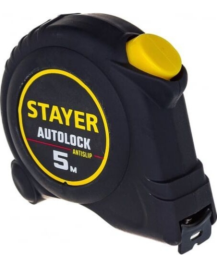 Рулетка STAYER Master Autolock корпус с резиновым напылением, автостоп, 5мх19мм (2-34126-05-19_z01/2-34126-05-19_z02)