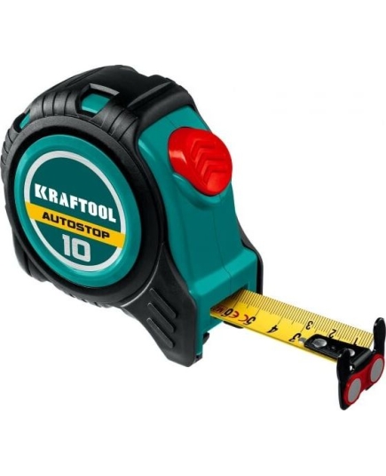 Рулетка Kraftool AutoStop 3412-10-25 10 м с автостопом