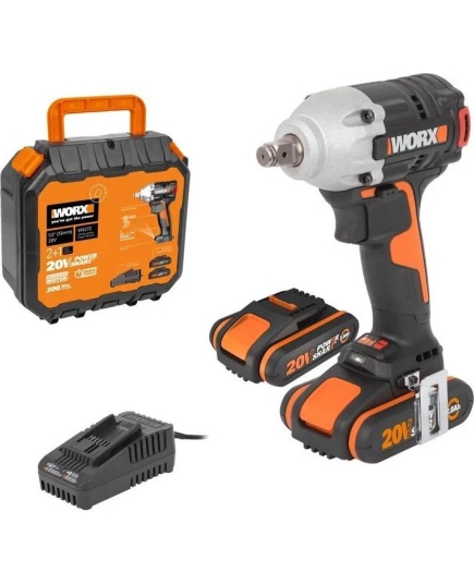 Гайковерт аккумуляторный WORX WX272, 20В кейс