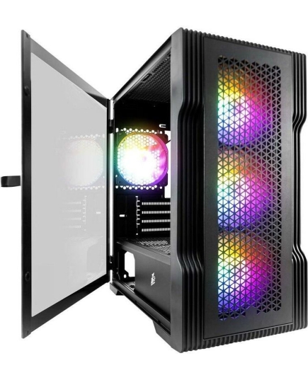 Корпус 1STPLAYER Trilobite T3 T3-BK-4F1 Black mATX TG 4x 120mm LED fans inc