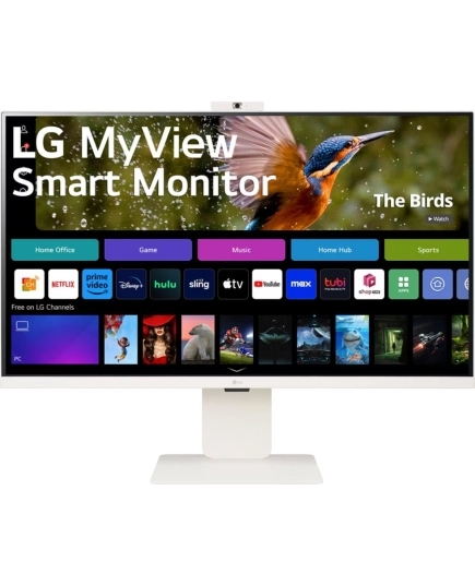 Монитор LG MyView 32SR85U-W LCD 31.5'' 4K UHD Smart Monitor, IPS, 400cd/m2, 16:9, 5мс (GtG), 60Hz, 178/178, speakers 5Wx2, webcamera, внешний БП, USB