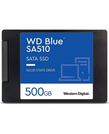 SSD WD Blue SA510 (WDS500G3B0A) 500GB, 2.5" 7mm, SATA3, R/W 560/510MB/s, IOPs 90 000/82 000, TBW 200, DWPD 0.2