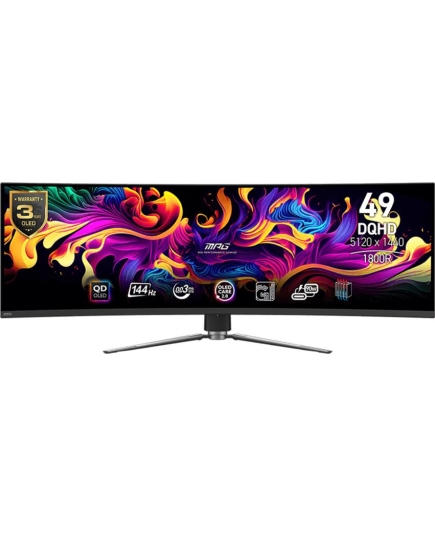 Монитор MSI MPG 491CQP QD-OLED (9S6-3FA84T-010) черный OLED LED 32:9 HDMI M/M матовая HAS Piv 1500000:1 1000cd 178гр/178гр 5120x1440 144Hz DP FHD USB