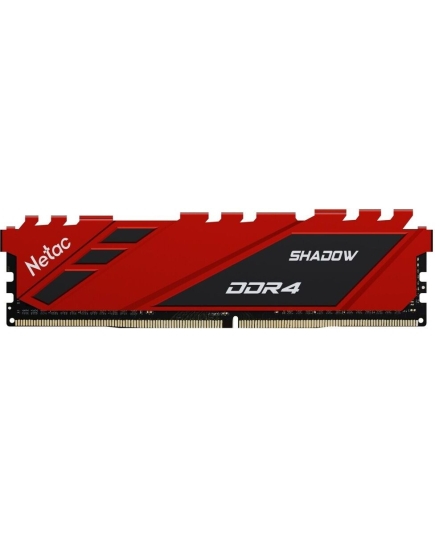 ОЗУ DDR4 Netac Shadow 8GB NTSDD4P32SP-08R 3200MHz CL16 1.35V red with radiator