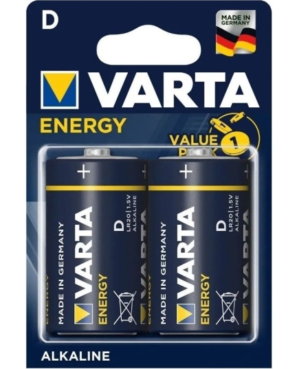 Батарейка Varta ENERGY LR20 D BL2 Alkaline 1.5V (4120) (2/20/100)