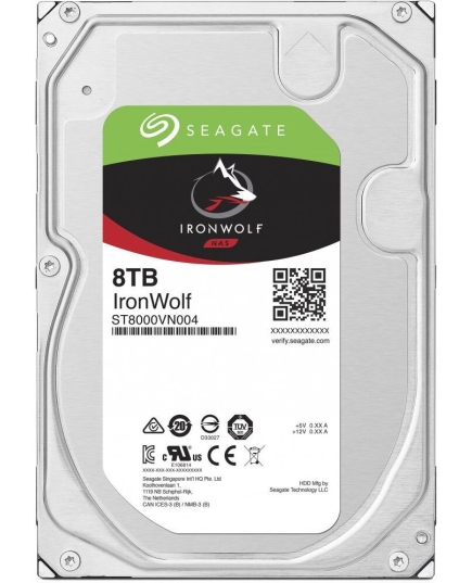 HDD Seagate Original Sata3 8Tb ST8000VN004 NAS Ironwolf (7200rpm) 256Mb 3.5"