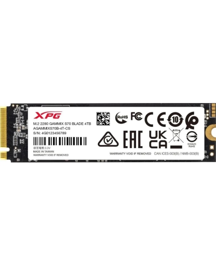 SSD A-Data XPG Gammix S70 Blade AGAMMIXS70B-4T-CS PCIe 4.0 x4 4TB M.2 2280