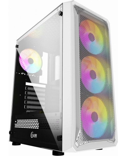 Корпус Powercase CMIZW-L4 Mistral Z4 White, Tempered Glass, Mesh, 4x 120mm 5-color LED fan, белый, ATX (CMIZW-L4)