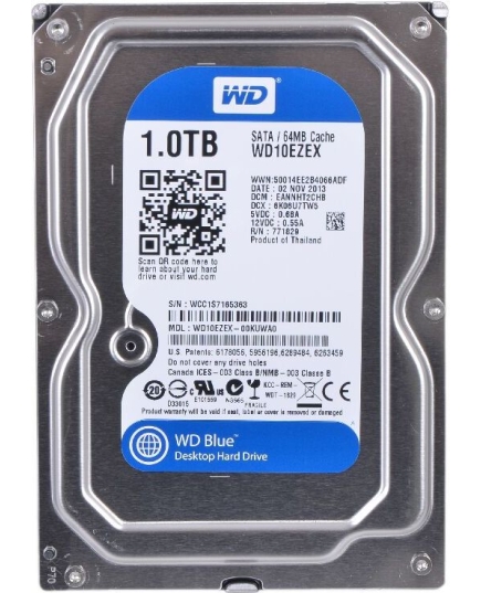 HDD 3.5" 1.0TB 7200rpm SATA3 64MB WD Blue (WD10EZEX)