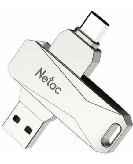 USB-флешка Netac U782C NT03U782C-256G-30PN 256Gb, USB3.0+TypeC, металлическая