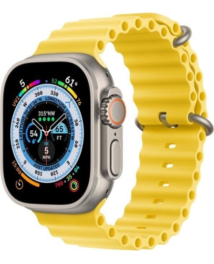 Smart-часы Apple Watch 8 Ultra MNH93LL/A GPS+Cellular, 49mm Titanium Case with Yellow ocean Band