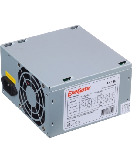 Блок питания Exegate EX253681RUS AA350 350W, ATX, 8cm fan, 24+4pin, 2xSATA, 1xIDE