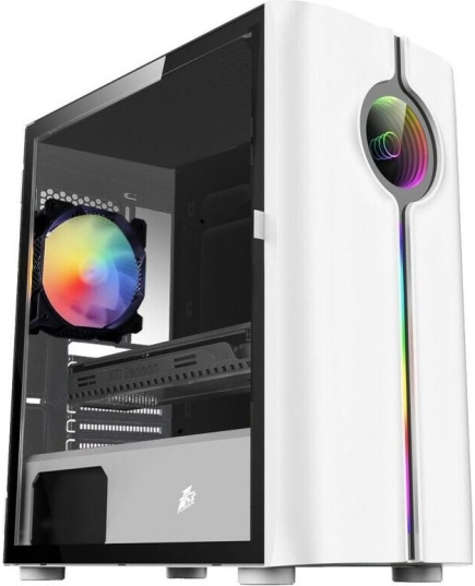 Корпус 1STPLAYER Infinite Space IS3 White (IS3-WH-1F2-W)/mATX, TG/1x120mm RGB fan inc.