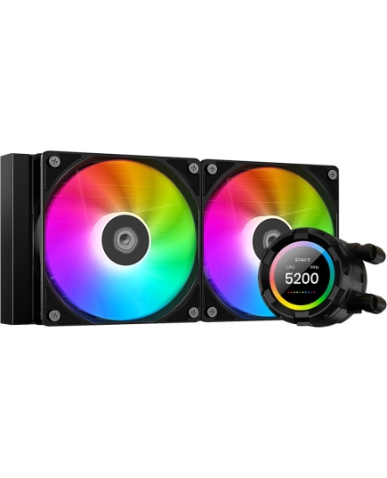 СВО ID-COOLING SL240 XE LGA20XX/1700/1200/115X/AM5/AM4 (TDP 3000W, PWM, LCD Display, Dual ARGB Fan 120mm) RET