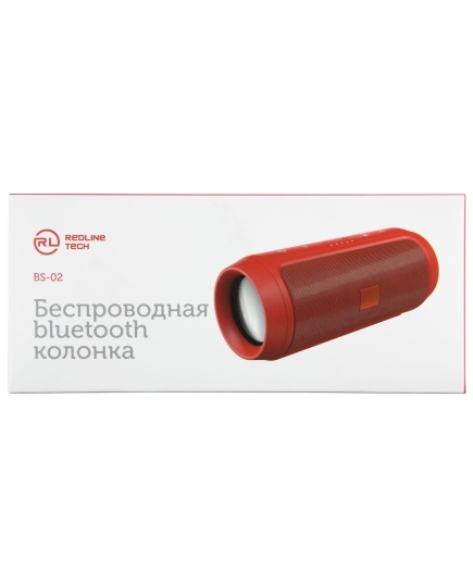 Беспроводная bluetooth-колонка Red Line Tech BS – 02, красный