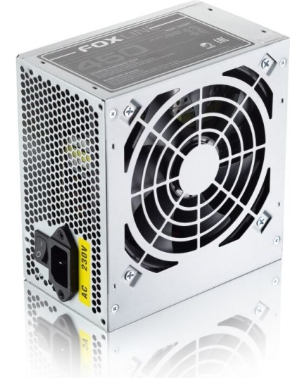 Блок питания Foxline FZ450R, 450W, ATX, NOPFC, 120FAN, 2xSATA, 1xFDD, 24+4