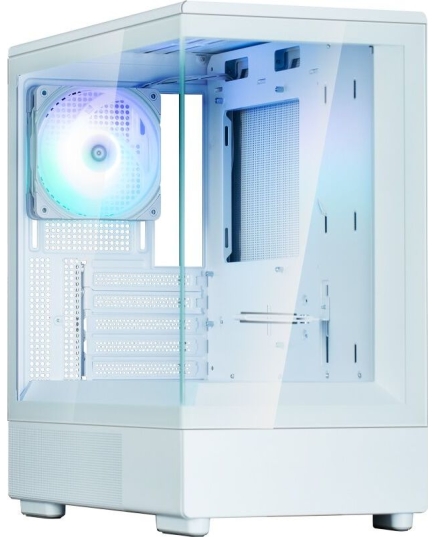 Корпус ZALMAN P10, mATX, White, Window, 2x3.5", 3x2.5", 1xUSB Type-C, 1xUSB3.0, Rear 1x120mm ARGB