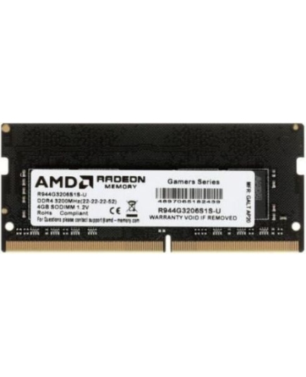 ОЗУ AMD DDR4 4GB 3200Mhz So-DIMM 1.2V Retail R944G3206S1S-U