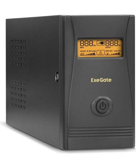 ИБП ExeGate EP285479RUS Power Smart ULB-850.LCD.AVR.EURO.RJ (850VA/480W, LCD, AVR, 2 евророзетки, RJ45/11, Black)