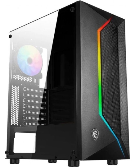 Корпус MSI MAG VAMPIRIC 100R / mid-tower, ATX, tempered glass / 1x120mm ARGB  1x120mm system fans inc. / MAG VAMPIRIC 100R