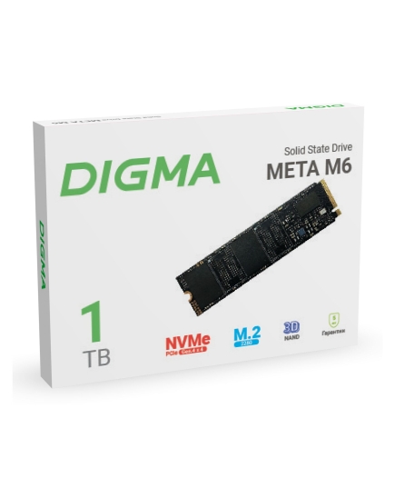 SSD Digma Meta M6 (DGSM4001TM63T) PCI-E 4.0 x4 1Tb M.2 2280