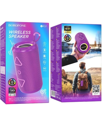 Колонка Bluetooth 5.3 2*5W 1500mAh Borofone BR37 Noble (Purple)