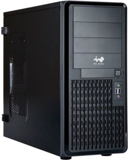 Корпус InWin PE689 Black (6141921) Midi Tower без БП USB3.0*2+A(HD)+fron fan 120mm*1+rear fan 120mm*1+ 2*2SATA+1*1SATA+Intrusion Switch