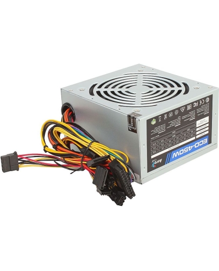 Блок питания Aerocool ECO-450W, ATX v2.3 Haswell, fan 12cm, 400mm cable, power cord, 20+4P, 12V 4P, 1x PCI-E 6P, 2x SATA, 2x PATA, 1x FDD