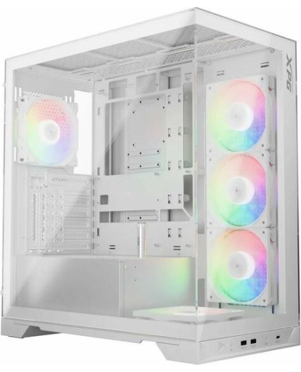 Корпус XPG Invader X White (INVADERXMT-WHCWW) Mid-Tower Gaming ATX PC Case with Panoramic View, Tempered Glass Panels, and RGB Lighting Black