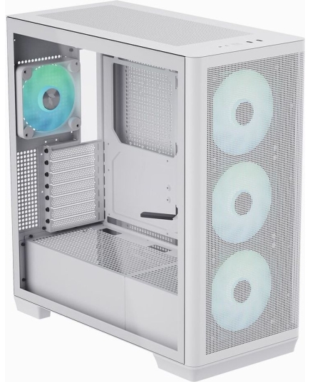 Корпус AEROCOOL APNX Creator C1-WT-V1 white Mid-Tower (4711099474318) (ATX, без БП, ARGB fans, 3*USB3.2)