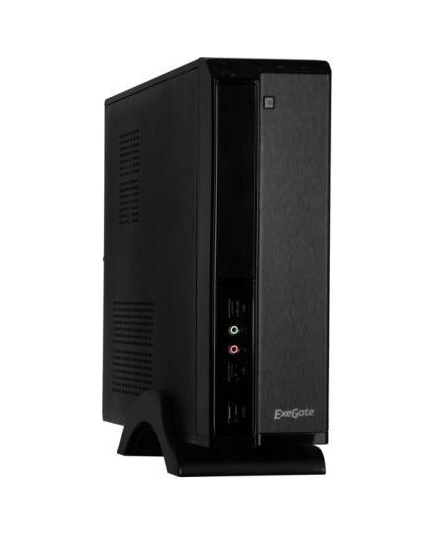 Корпус Exegate EX268689RUS Корпус MiniITX Exegate MI-207 Black, miniITX/mATX, M350, 80mm, 2xUSB, Audio