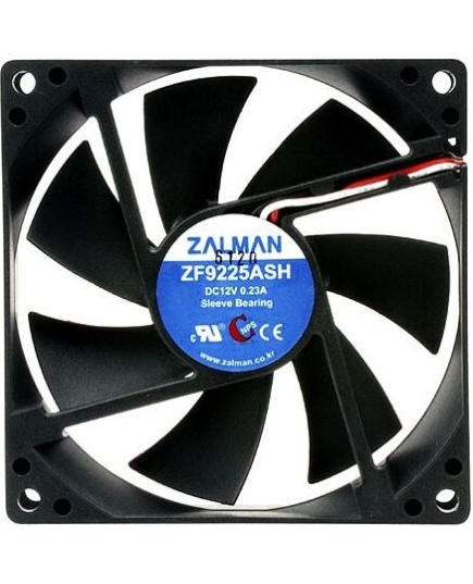 Вентилятор 92мм Zalman Shark"s Fin Quiet Fan (ZM-F2 PLUS-SF), 92x92x25mm, 1500rpm, up to 23 dBA, 3pin, sleeve bearing, MTBF 50000hrs, 77g