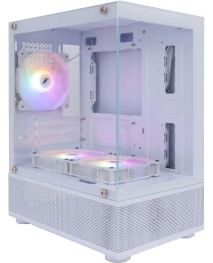 Корпус 1STPLAYER Miku Mi2-A White (Mi2-A-WH-2F1R-W-1F1-W)/ mATX / 3x120mm LED fans