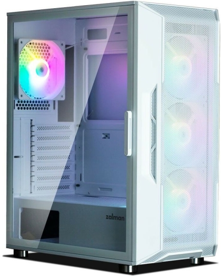 Корпус Zalman I3 Neo white MidiTower (ATX, front mesh, USB2.0 x1, USB3.0x2, 4x120mm RGB fan, без БП)