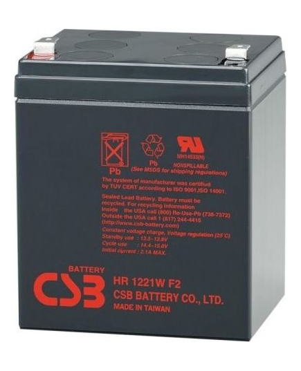 Аккумулятор 12В 5.4Ач CSB High Rate HR1221W, 21W/cell, 65 Whr, 1.8 kg, H106xL102(90)xW70 mm