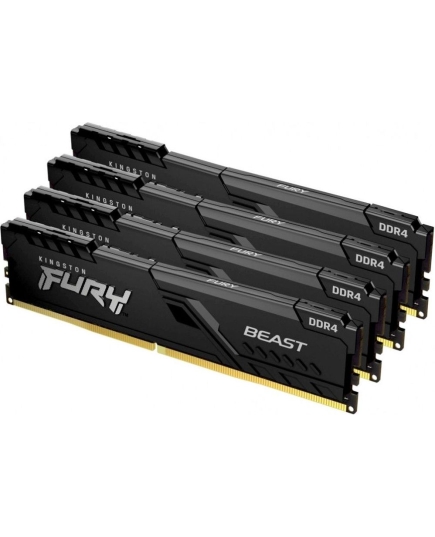 ОЗУ Kingston KF432C16BBK4/128 128GB 3200MHz DDR4 CL16 DIMM (Kit of 4) FURY Beast Black