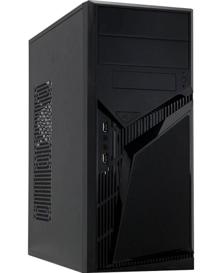 Корпус PowerCool S1007BK-U3-NP Midi-Tower, черный, ATX, mATX, 120 мм, 175 x 407 x 362 мм