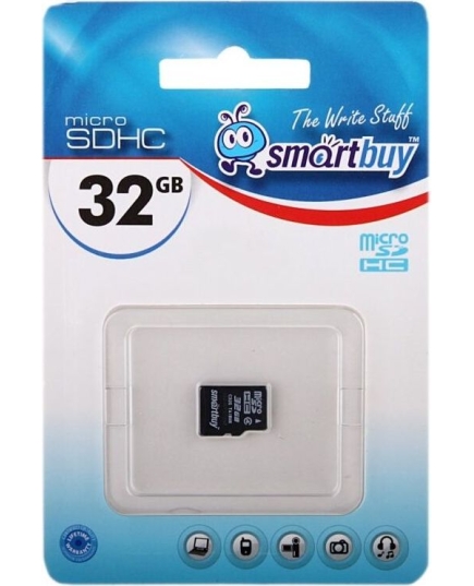 Карта флэш-памяти MicroSD 32 Гб Smart Buy без SD адаптера (class 10)