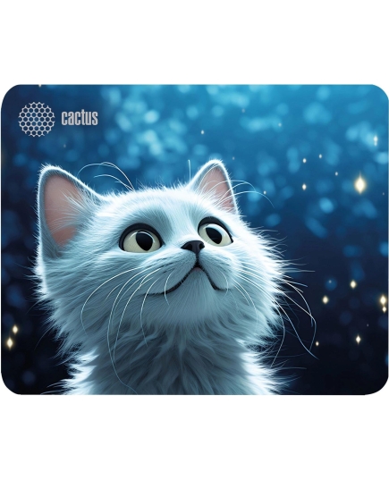 Коврик для мыши Cactus CS-MP-P06XS White Cat 220x180x2мм