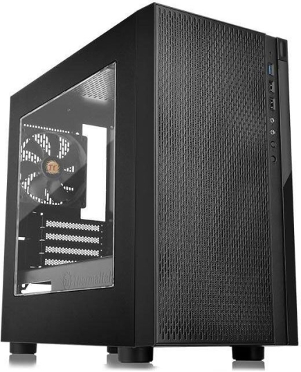 Корпус Thermaltake Versa H18 Window черный без БП mATX 2xUSB2.0 1xUSB3.0 audio bott PSU