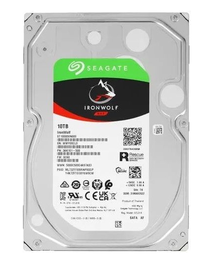 HDD Seagate SkyHawk (ST10000VN000) 10TB SATA 6 Гбит/с, 7200 rpm, 256 mb buffer, для видеонаблюдения