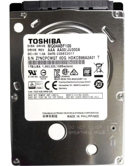 HDD Toshiba MQ04ABF100 SATA-III 1Tb (5400rpm) 128Mb 2.5"