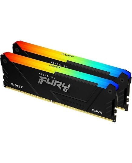 ОЗУ Kingston Fury Beast Black RGB XMP KF436C18BB2AK2/32 32GB DDR4 3600MHz DIMM kit 2x16Gb, CL18, 288-pin 1.35V Non-ECC