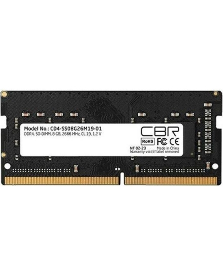 CBR DDR4 SODIMM 8GB CD4-SS08G26M19-01 PC4-21300, 2666MHz, CL19, 1.2V