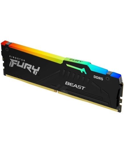 ОЗУ Kingston Fury Beast Black RGB (KF552C40BBA-8) DDR5 DIMM 8Gb, 5200MHz, CL40, 1.25V